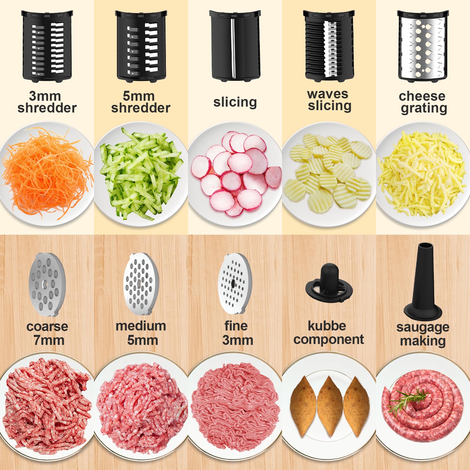 xfcnikou vegetable cutter with slicing discs for easy veggie prep