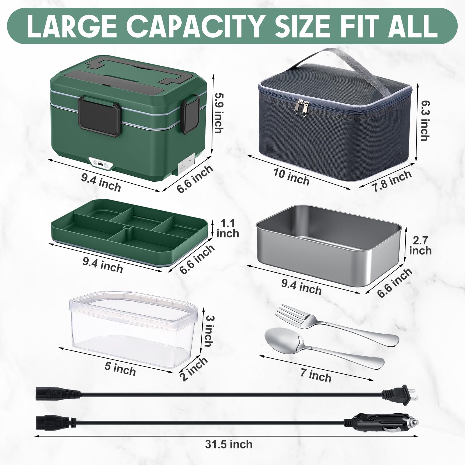 Xflyee leak-proof lid helps prevent spills during transport.