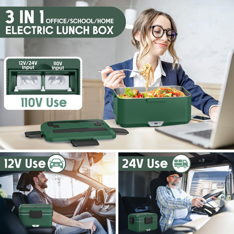 Xflyee two-tier heating design keeps foods separated for easy reheating.