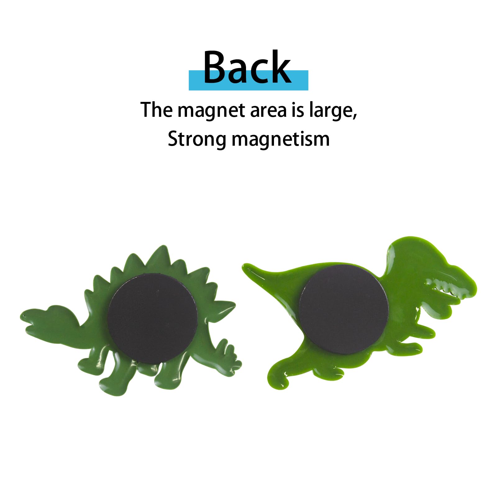 Magnetic back holds notes on metal surfaces securely.