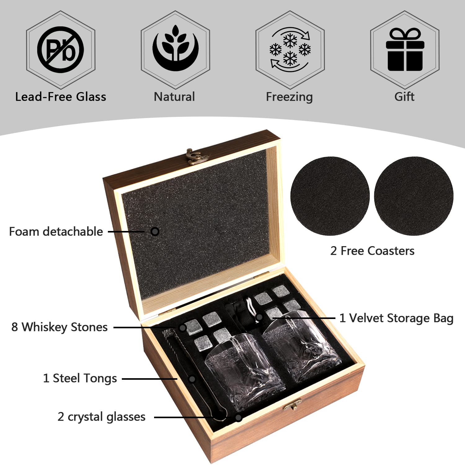 Xgunion granite chilling stones eight for cooling without dilution