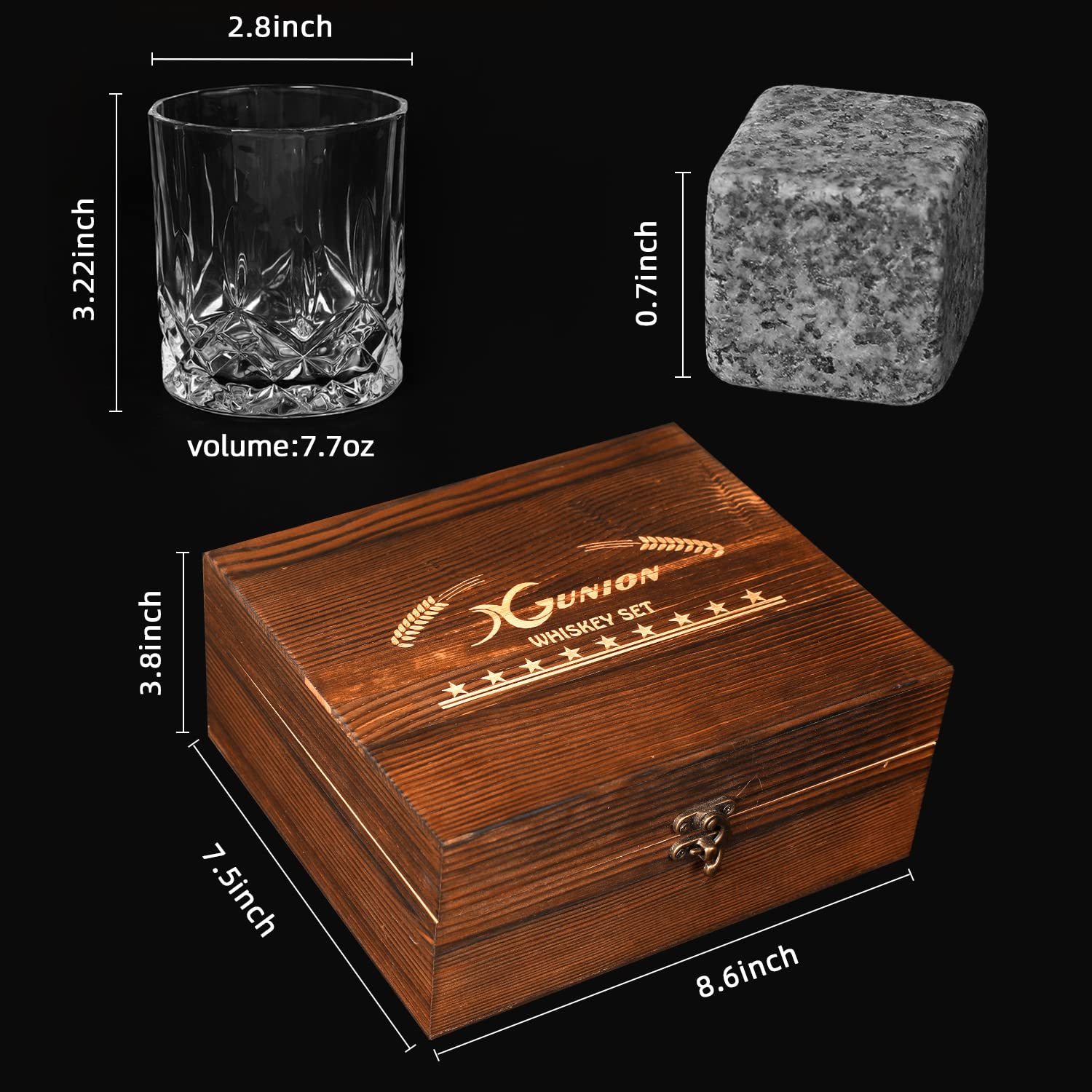 Xgunion steel tongs for easy handling of whiskey stones