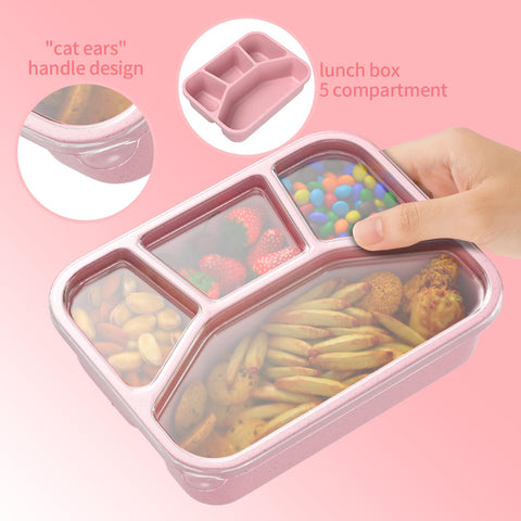 XGXN Bento Box cat-ear lid for easy opening.