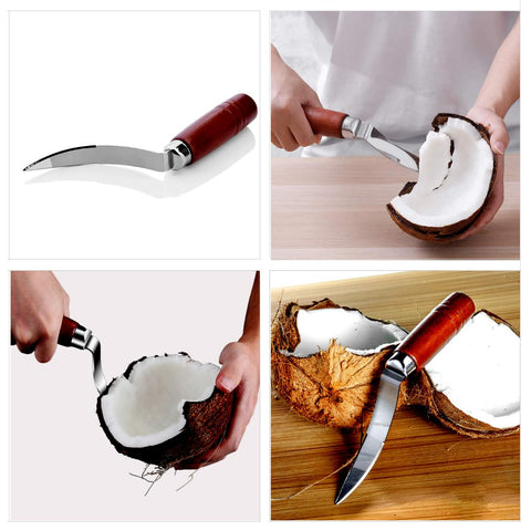 XHGAYL coconut juice puncher in action, quickly accessing juice without spills