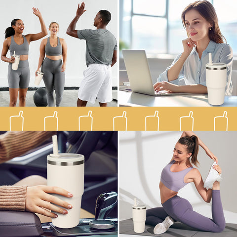 XHJH family pack with two lids and two straws for quick replacements