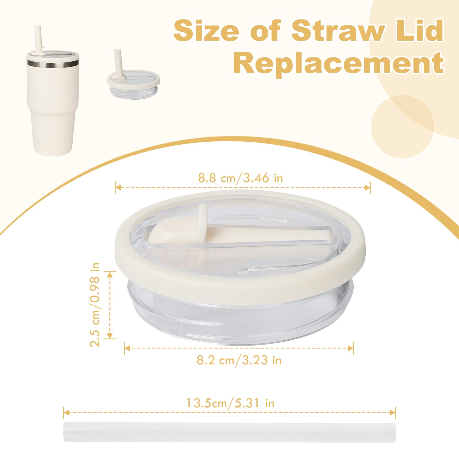 XHJH Stanley Quencher flip straw lid two-pack for spill-proof convenience