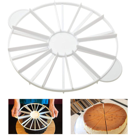 XIAOHONG round cake slice marker top view shows even portions for celebrations