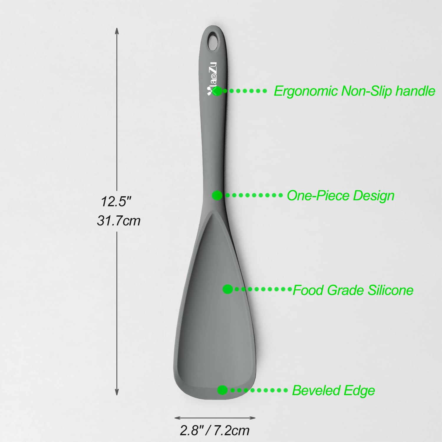 XiaoZu heat-resistant silicone spatula spoon up to 600°F for safe nonstick cooking
