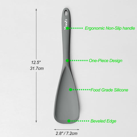 XiaoZu heat-resistant silicone spatula spoon up to 600°F for safe nonstick cooking