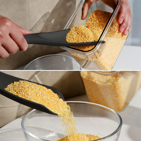 XiaoZu matte-black kitchen spatula spoon adds sleek style to your set.