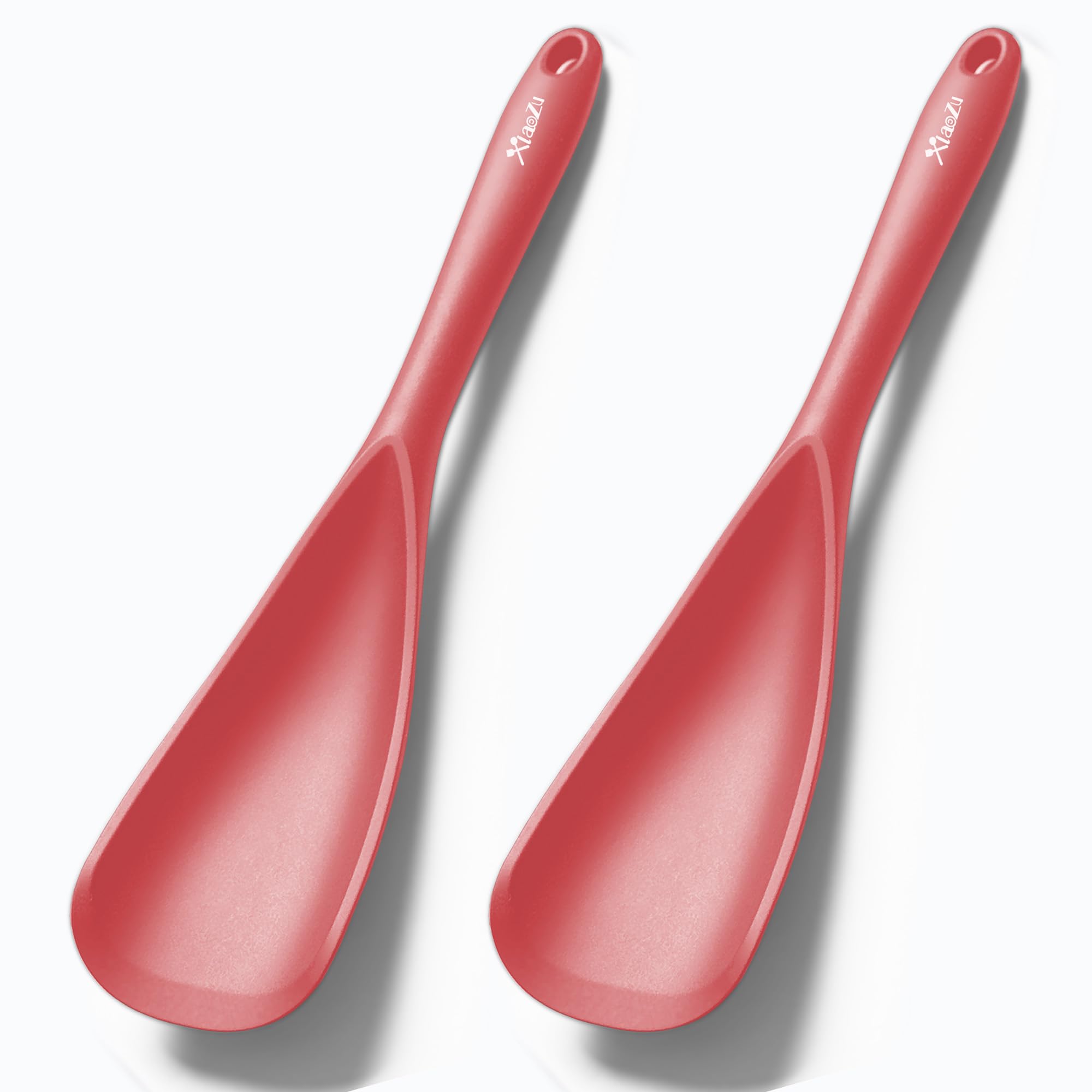 XiaoZu 2-piece silicone spatula spoon set in matte black for versatile cooking