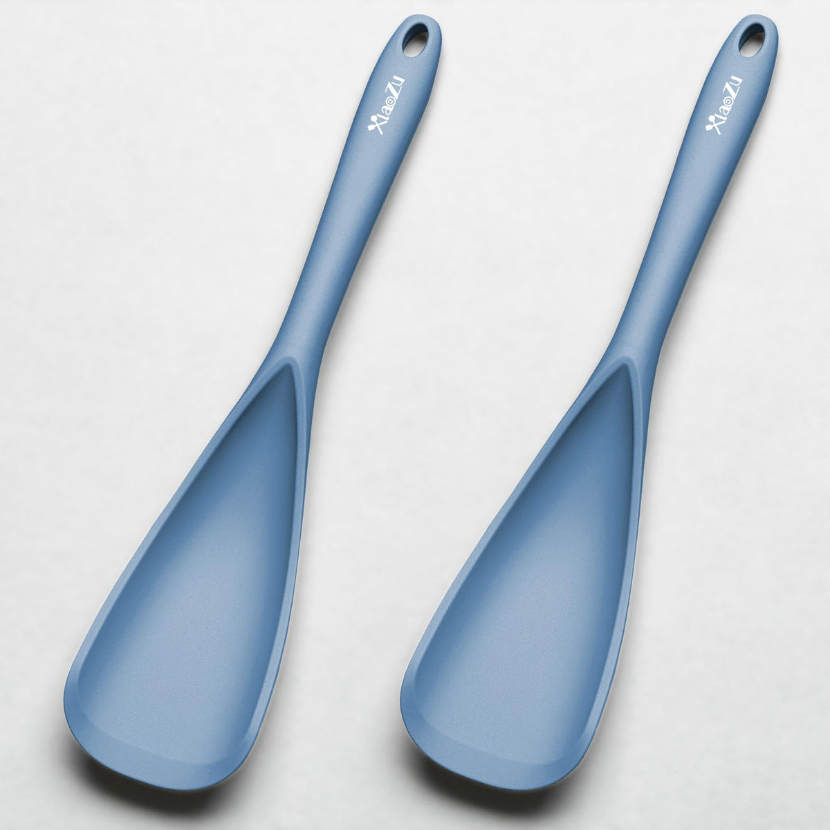 XiaoZu matte black silicone spatula spoon ideal for nonstick pan scraping and serving