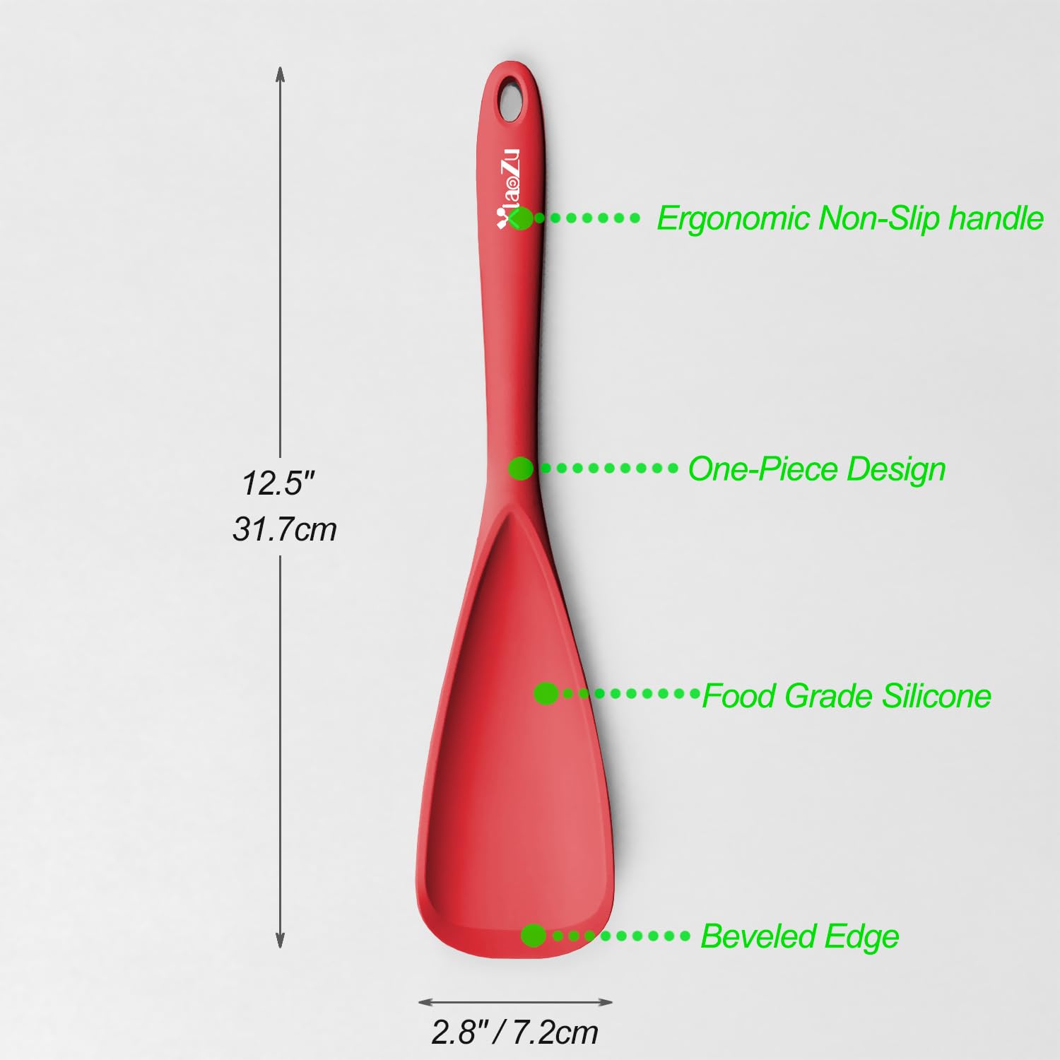 XiaoZu spatula spoon with sturdy stainless steel core for durability
