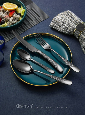 Xideman black hammered finish close-up showing textured, elegant detail.