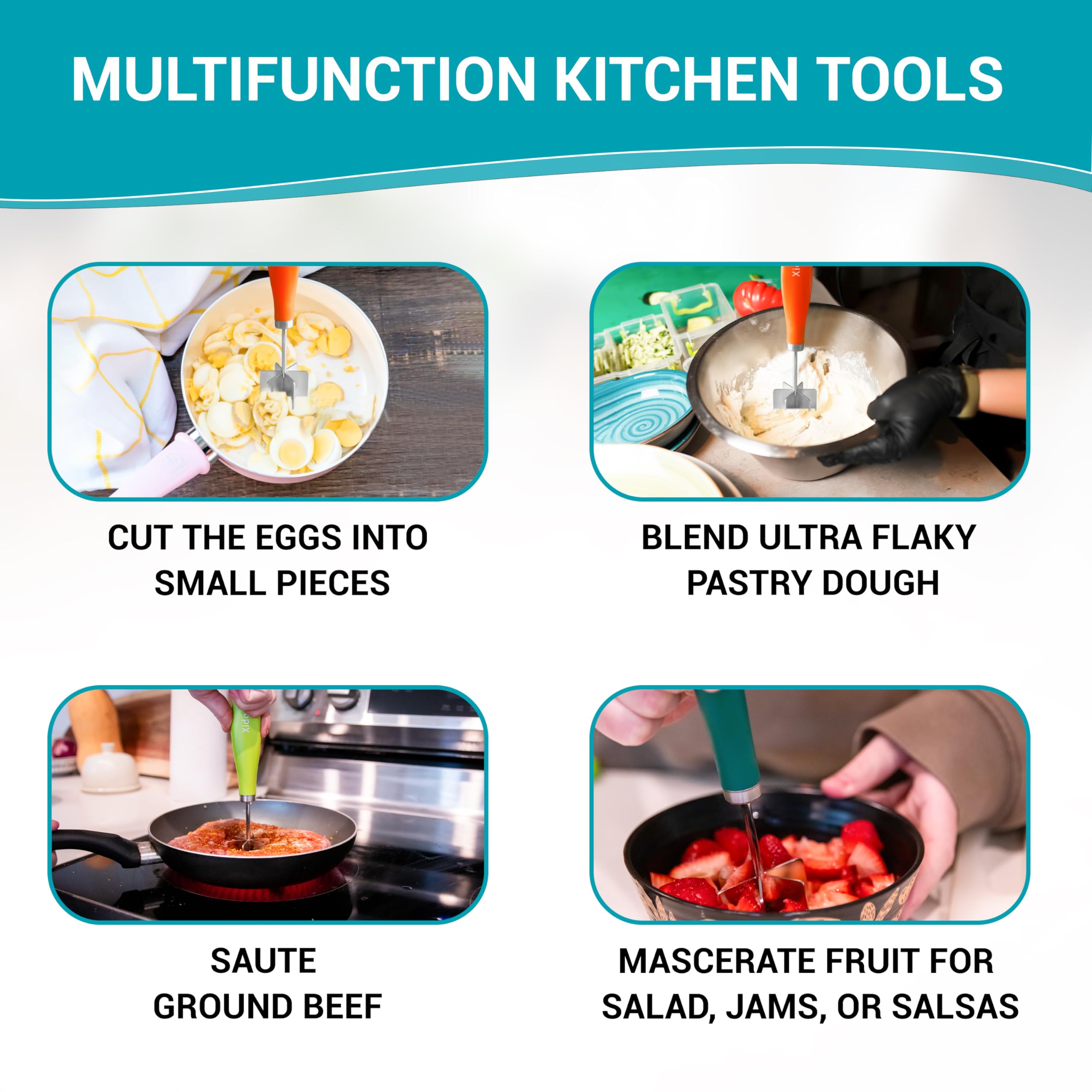 Xidgets fruit-macerator blending fruits for fresh toppings conveniently.
