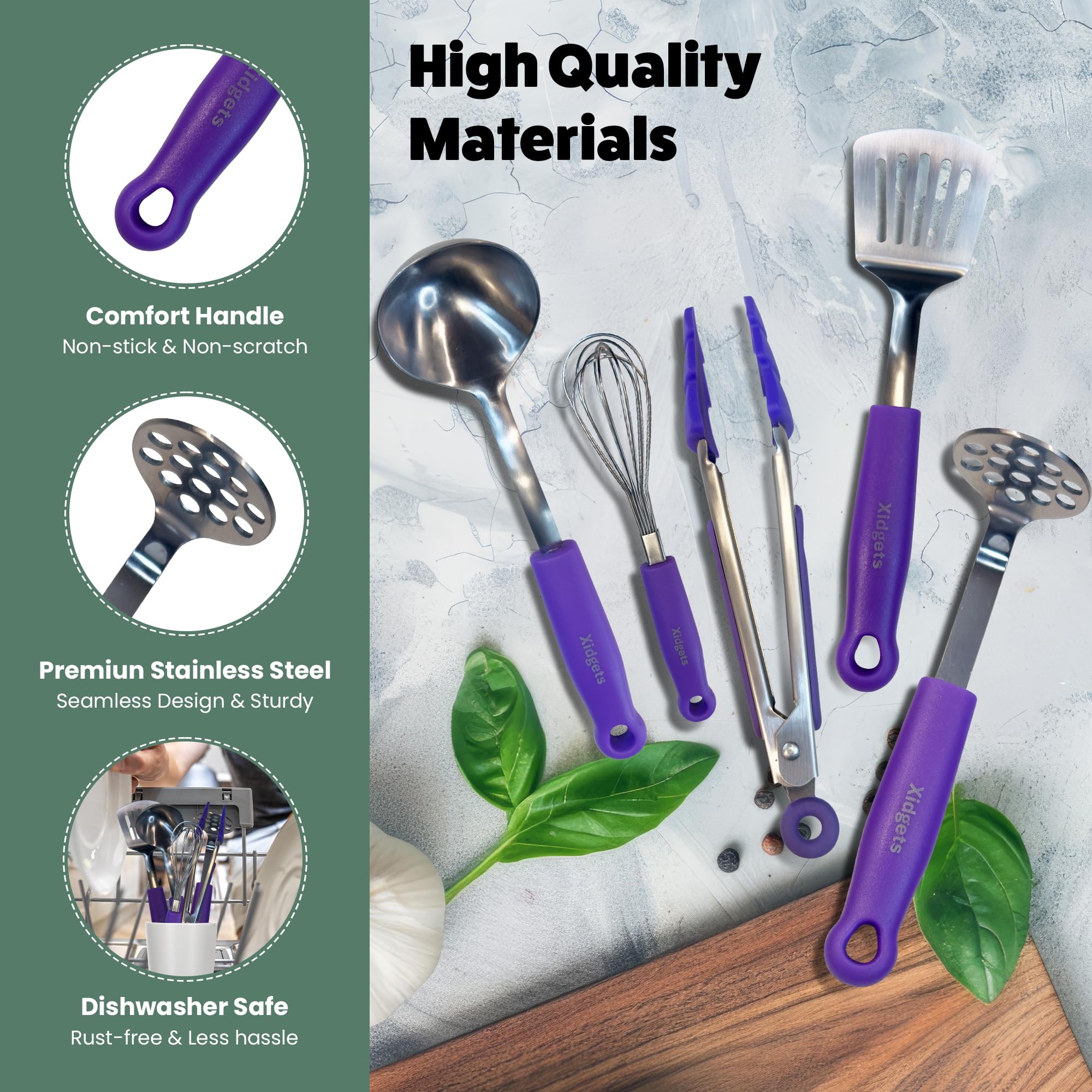 Xidgets mini turner for delicate sautéing and serving.