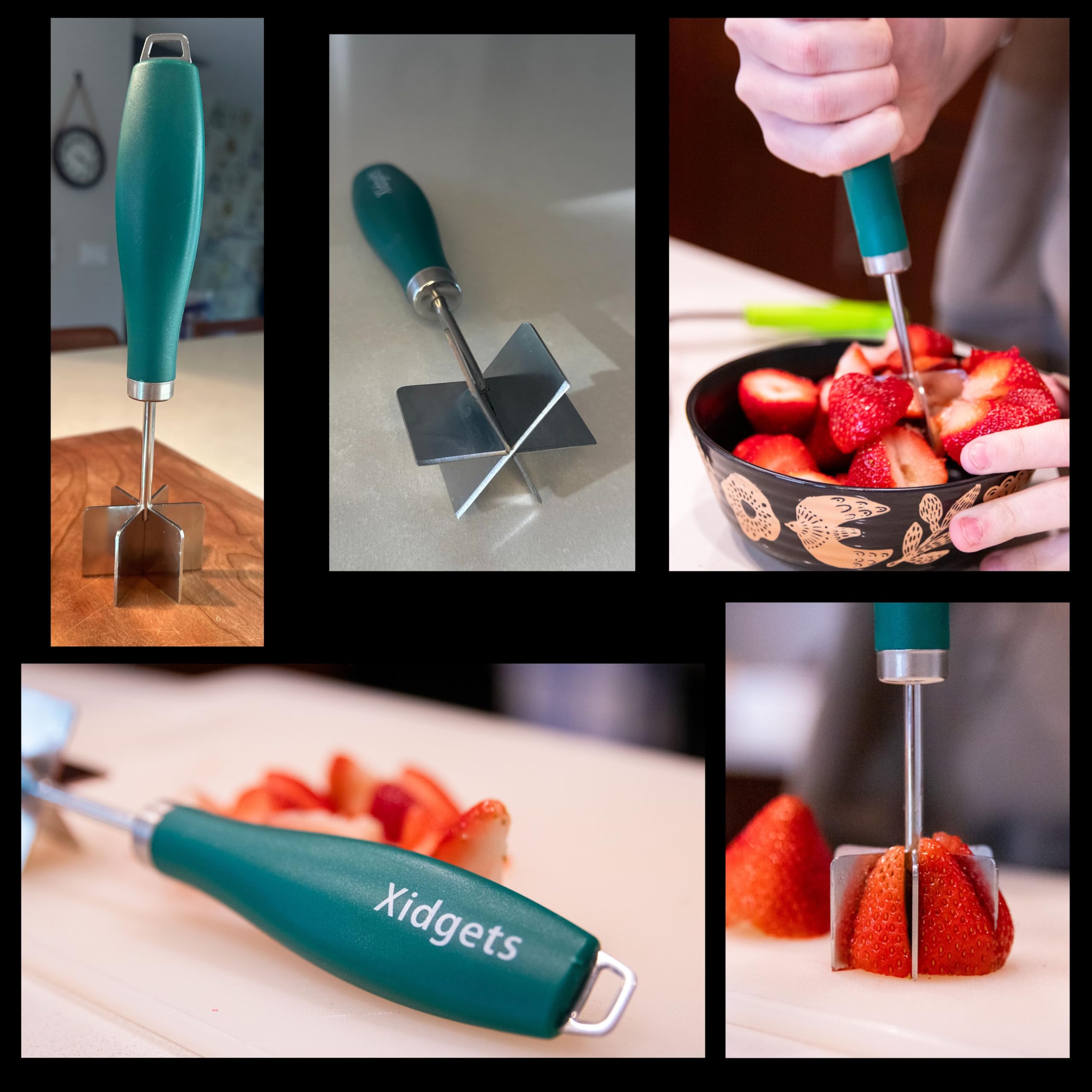 Xidgets stainless-steel pastry-cutting tool shaping dough with precision.