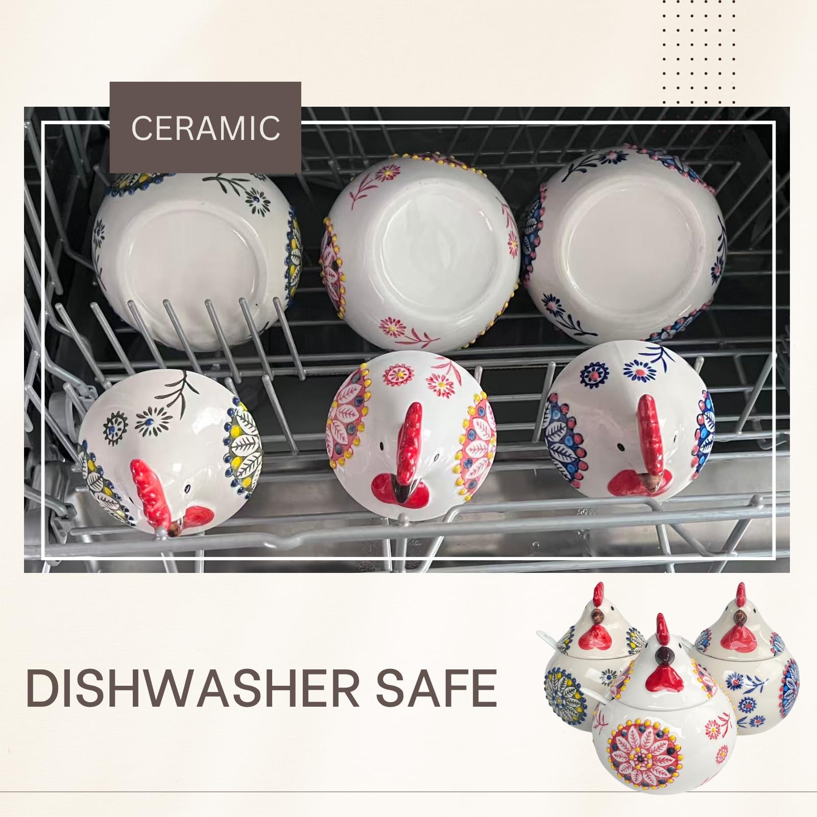 XIEFFICH salt jar made of ceramic is dishwasher-safe for easy cleaning