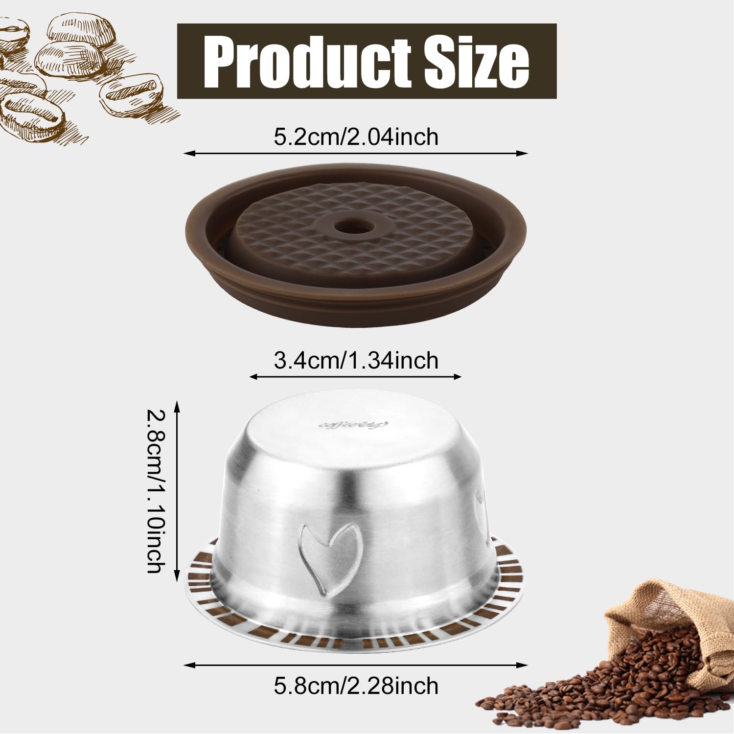 XIHIRCD stainless steel pod body for durable daily use.