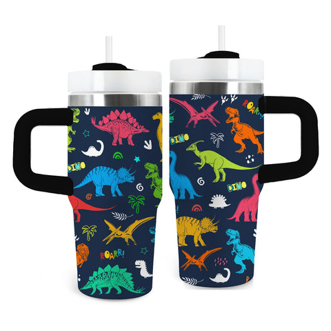 xiiai 14oz dinosaur tumbler design with vivid prints for kids