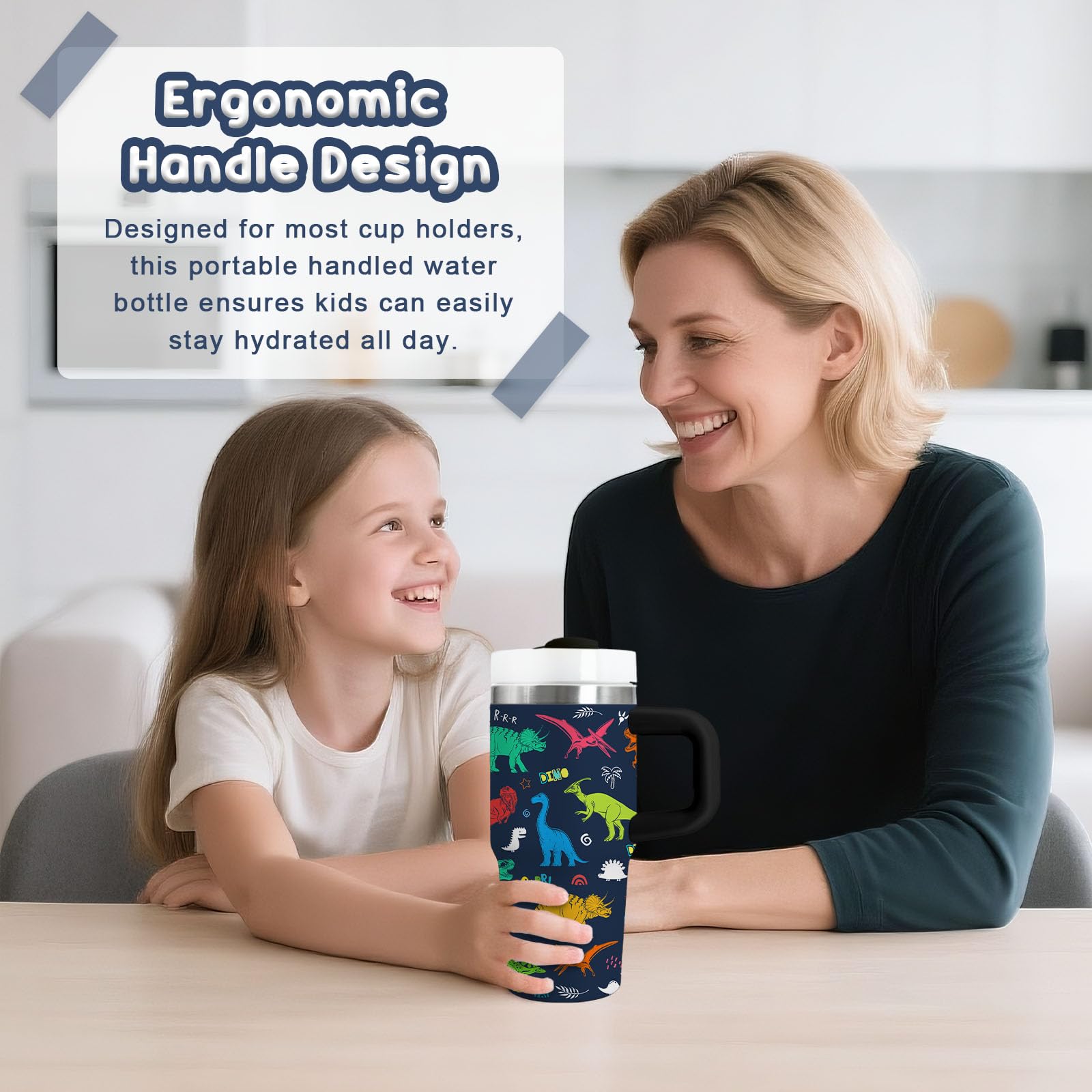 xiiai dinosaur pattern tumbler appeals to young paleontologists