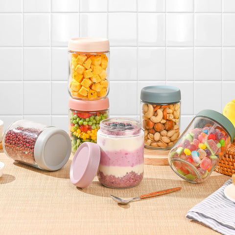 Xileanalee clear glass jars displaying fresh ingredients