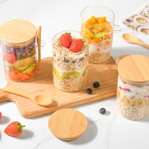 Xileanalee 4-pack jars, perfect for portion-control meal prep.