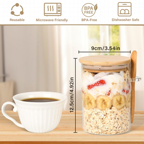 Xileanalee jar with built-in spoon holder, no extra utensils needed.