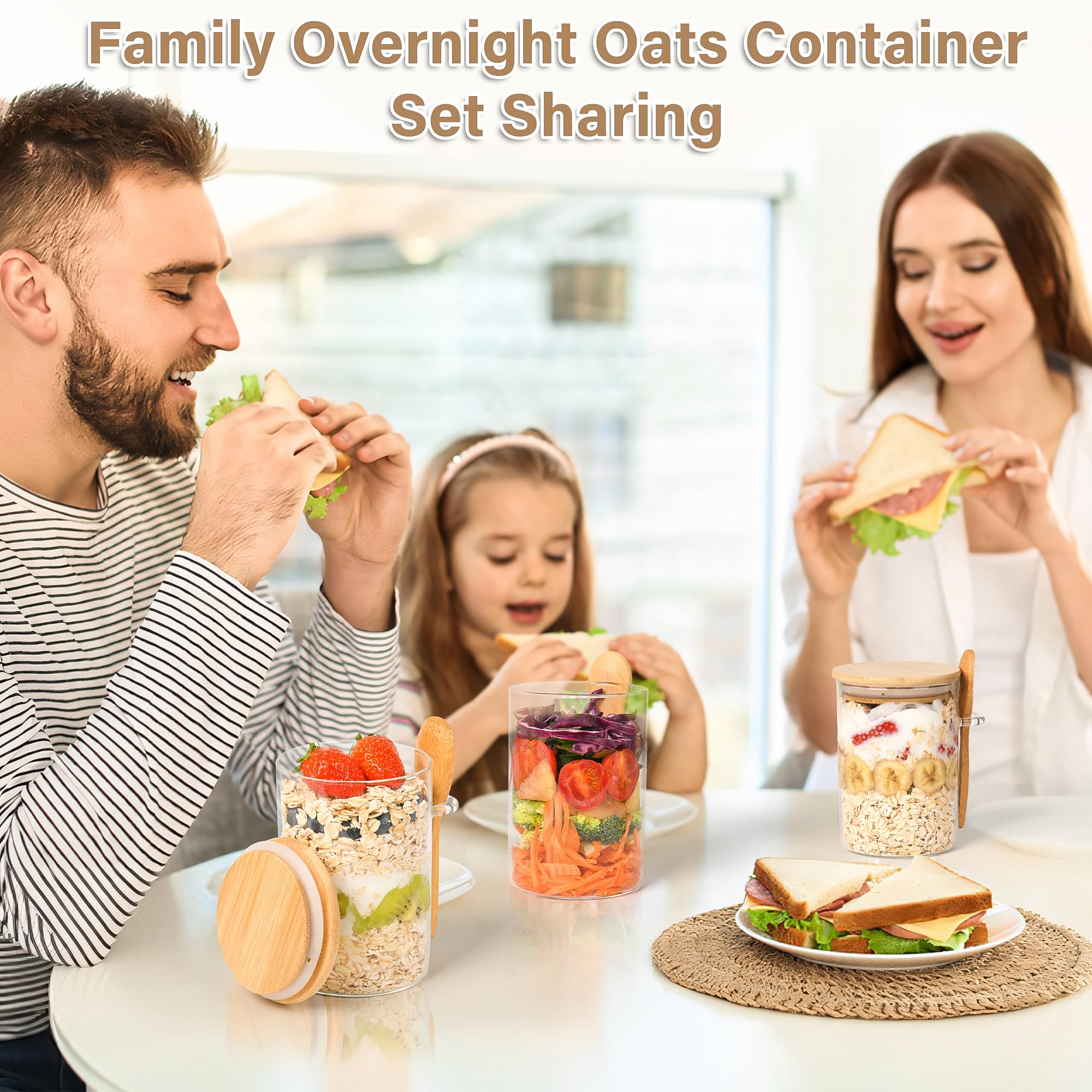 Xileanalee 18oz jar with bamboo lid, airtight seal keeps freshness.