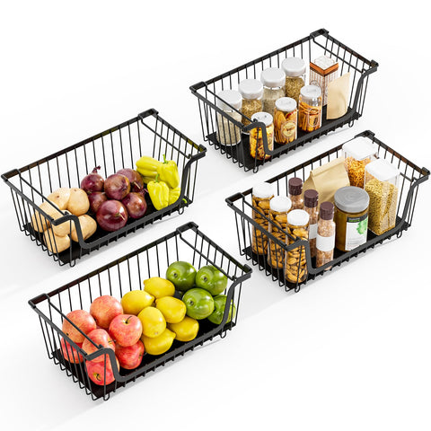 XILIDIA stackable baskets rust-resistant finish protects surfaces