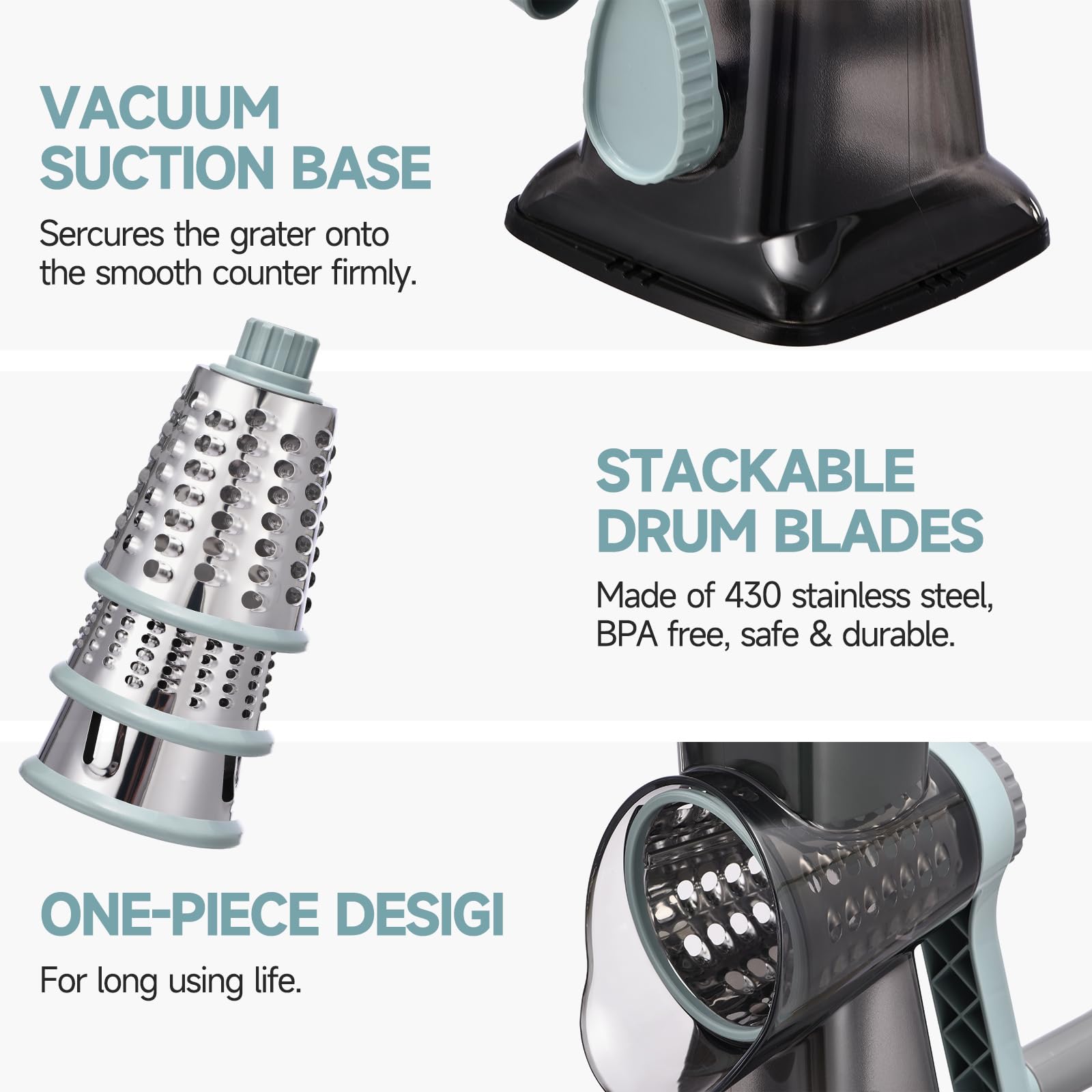 Xilrvna detachable parts simplify storage and quick cleanup after meals