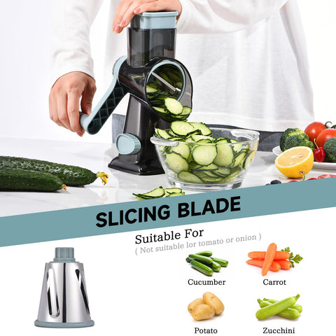 Xilrvna suction feet keep the grater stable during shredding and slicing