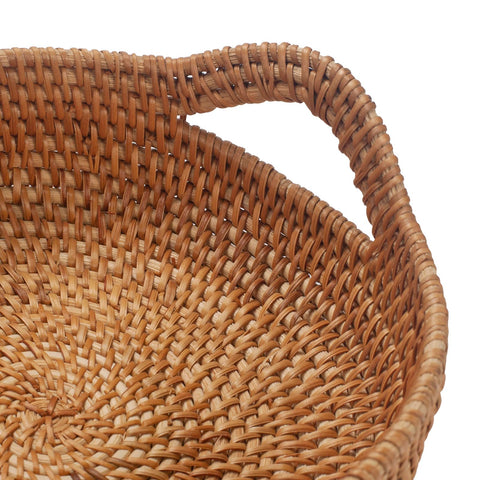 XIMISISE hand woven fruit basket with handles ideal for fruit or bread.