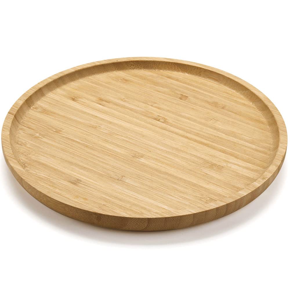 XIMISISE round bamboo tray for snacks and coffee table display
