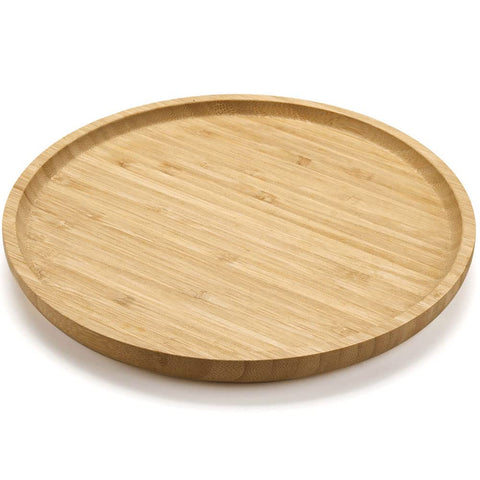 XIMISISE round bamboo tray for snacks and coffee table display