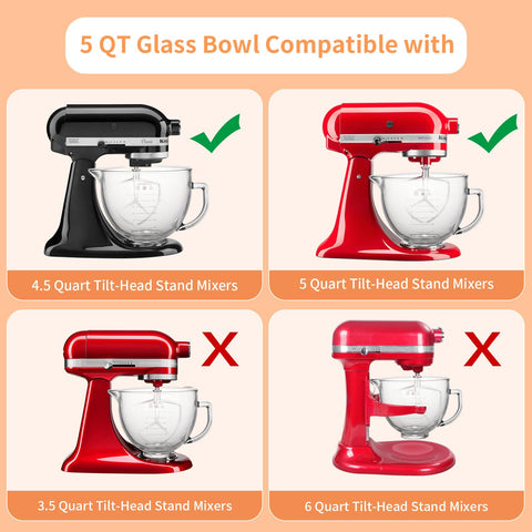 XINBOOGQ clear glass bowl to view mixing progress from any angle.
