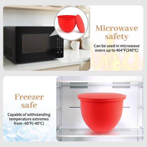 XINBOOGQ microwave-safe and freezer-safe bowls for versatile storage.