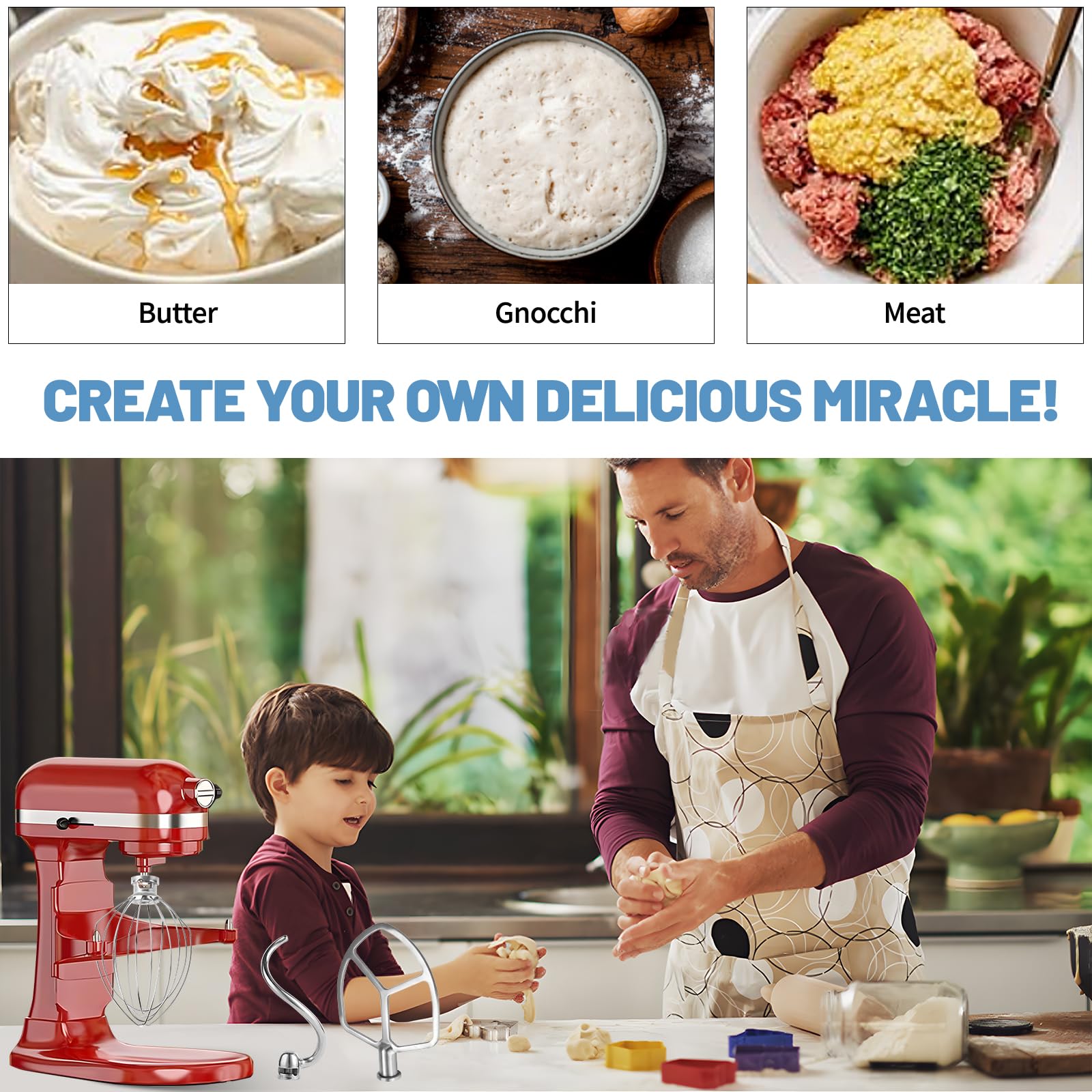 XINBOOGQ dishwasher-safe attachments for easy cleanup after baking