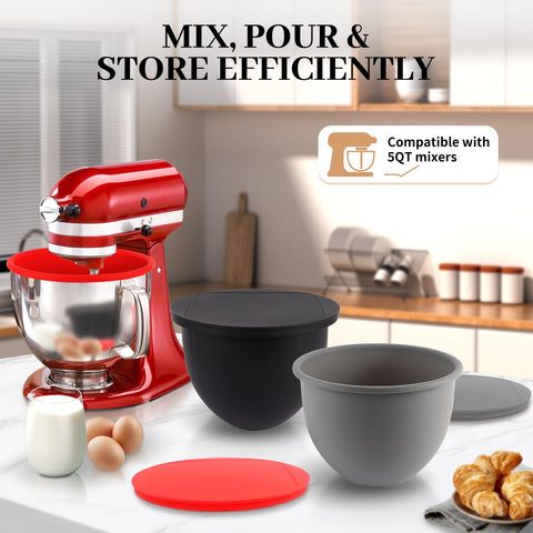 XINBOOGQ three-pack lids for easy switching between mixtures.