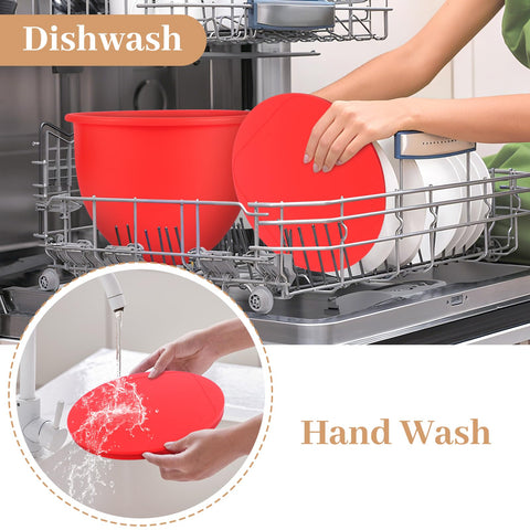 XINBOOGQ food-grade silicone protects bowls and resists staining.