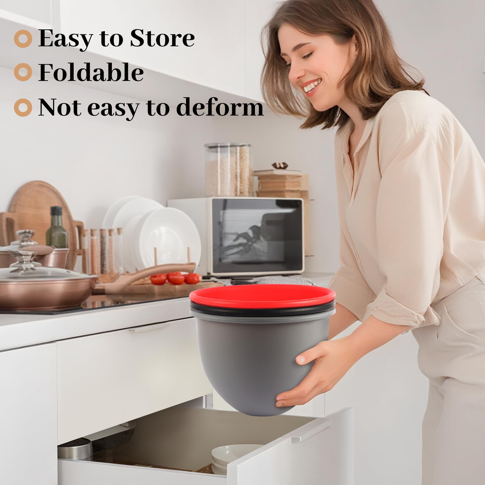 XINBOOGQ non-slip base prevents sliding for stable mixing.