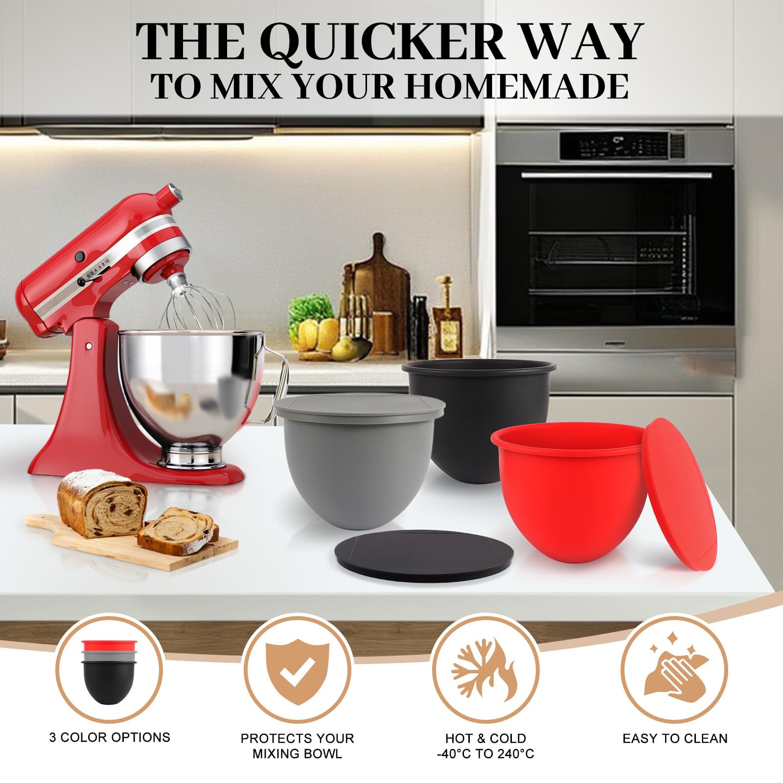 XINBOOGQ shatterproof leakproof design keeps bowls intact.