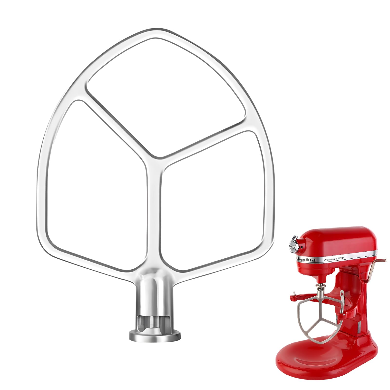 XINBOOGQ stainless steel paddle attachment for KitchenAid 5qt enables quick kneading and consistent dough