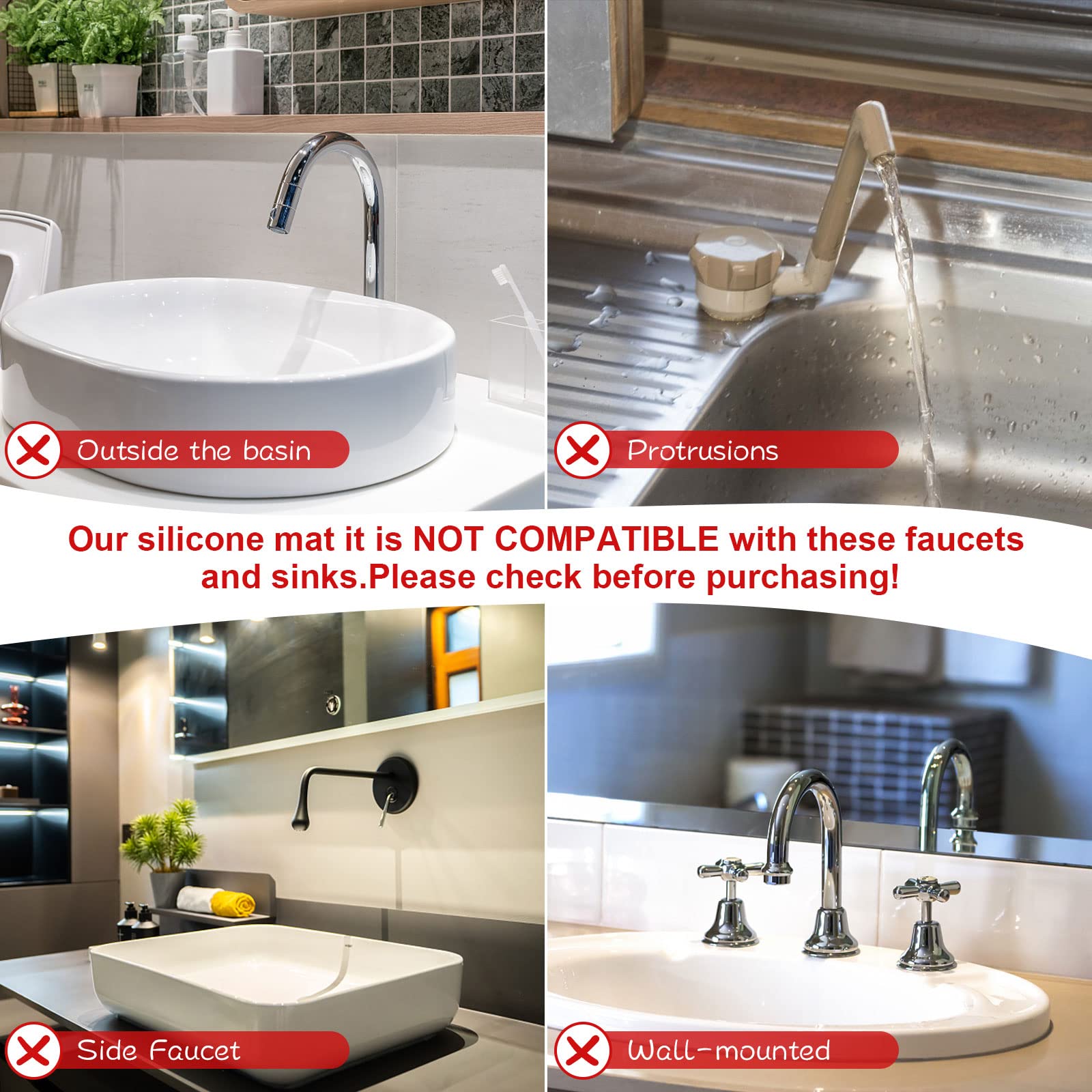 Xingruyu kitchen and bathroom silicone pad offers durable counter protection