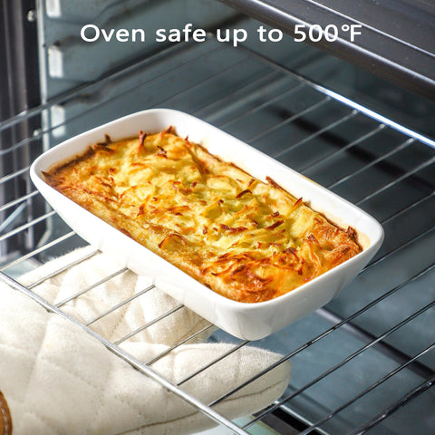 XINLTC oven-safe ceramic dish withstands up to 500°F for versatile meal prep.
