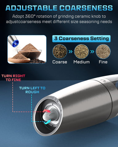 XinXu adjustable coarseness lets you switch from fine to coarse grains