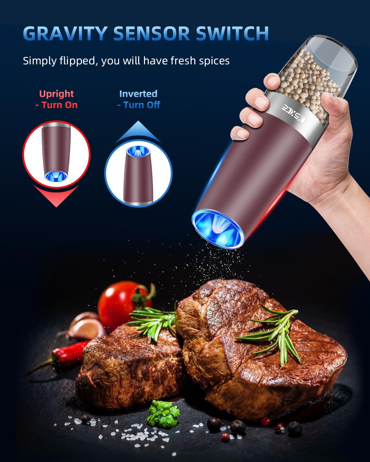 XinXu adjustable coarseness lets you choose fine to coarse grind for versatility.