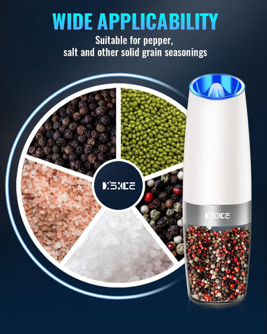 XinXu Gravity Electric Grinder top coarseness adjustment knob for precise texture control.