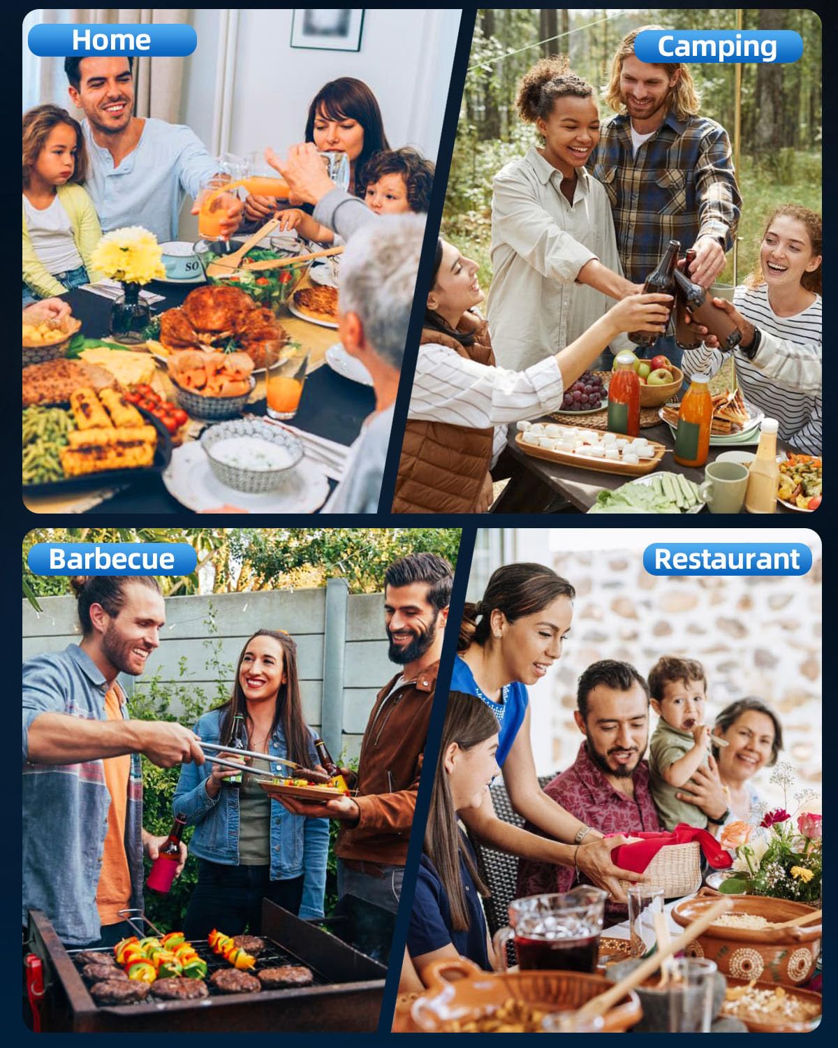 XinXu ideal for kitchens, restaurants, camping, and outdoor dining.