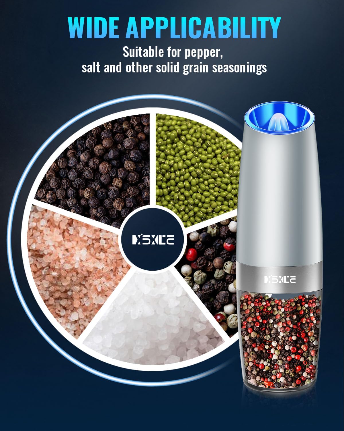 XinXu suitable for Himalayan salt, sea salt, black pepper, and more.